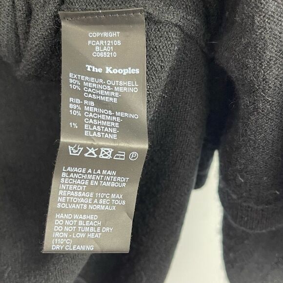 The Kooples Sport Wool Cashmere sleeveless open front cardigan vest sweater S - Picture 7 of 16